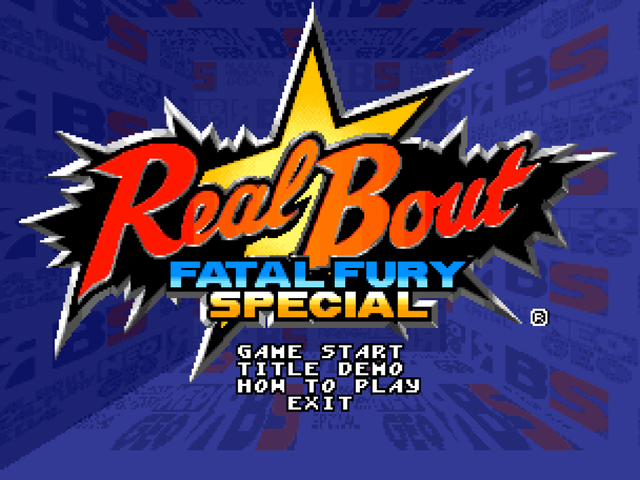 Real Bout Fatal Fury Special title screen for Neo Geo CD